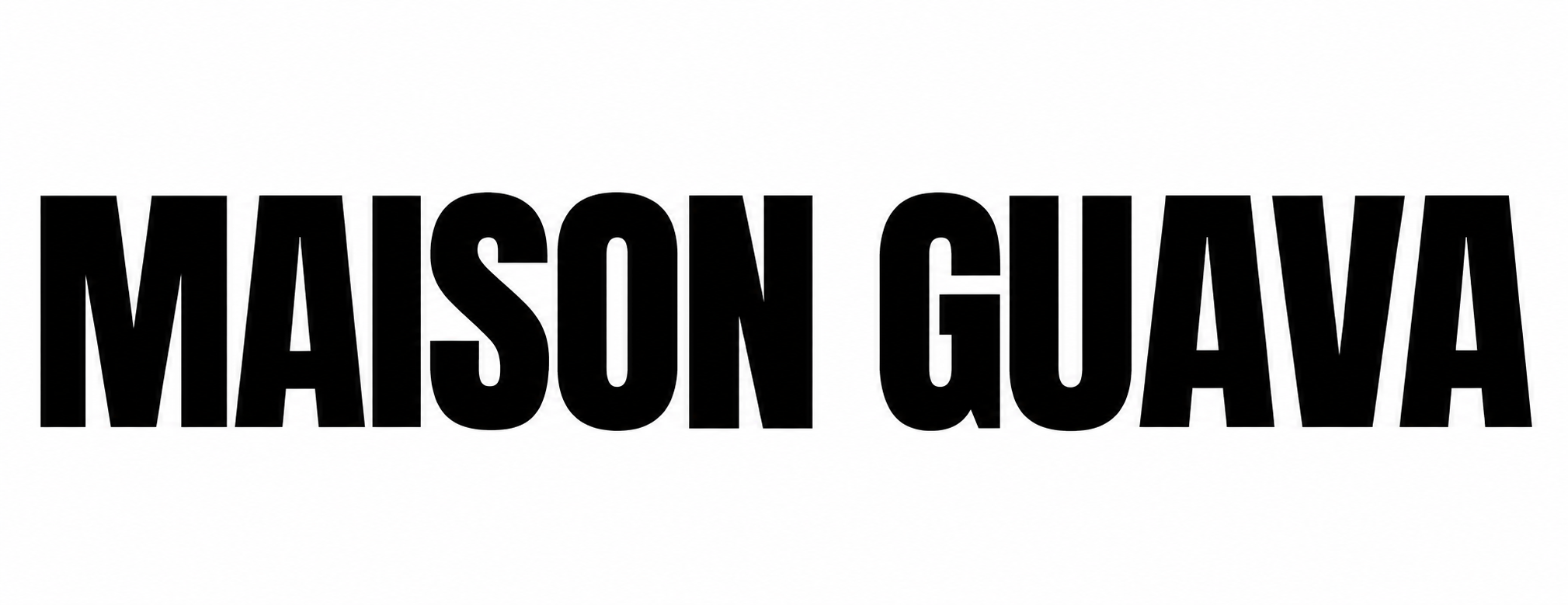 Logo typographique noir « MAISON GUAVA »